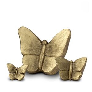 Keramische vlinder urn Goudkleur