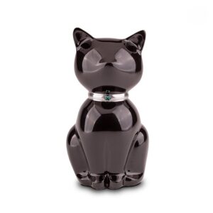 Urn voor kat van metaal in prachtige zwarte kleur