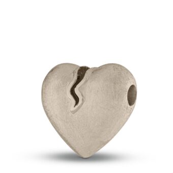 Ashanger hartje Witgoud 14K
