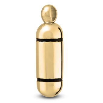Gouden ashanger Capsule Zwarte Ringen Witgoud 14K