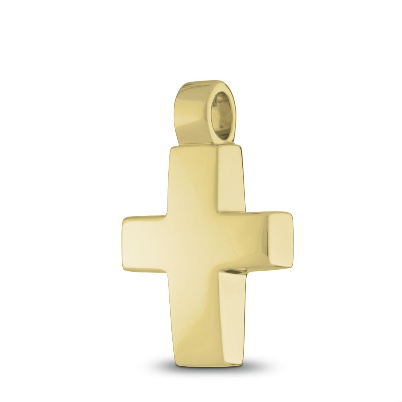 Gouden ashanger in de vorm van een kruis 18K