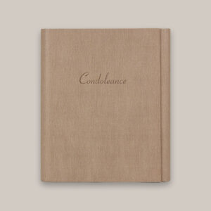 Condoleanceboek beige