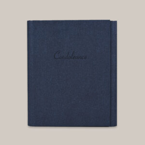 Condoleanceboek donkerblauw