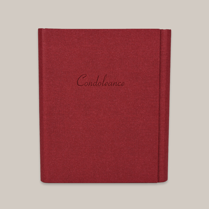 Condoleanceboek rood