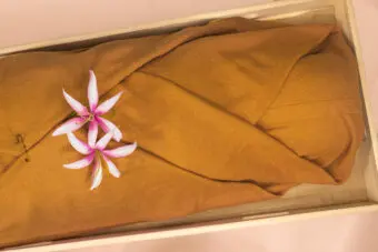 Warme wollen lijkwade Mosterdgeel
