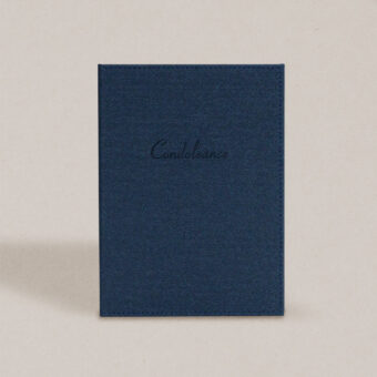 condoleanceboek donkerblauw leer