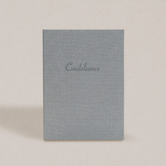 condoleanceboek lichtgrijs leer
